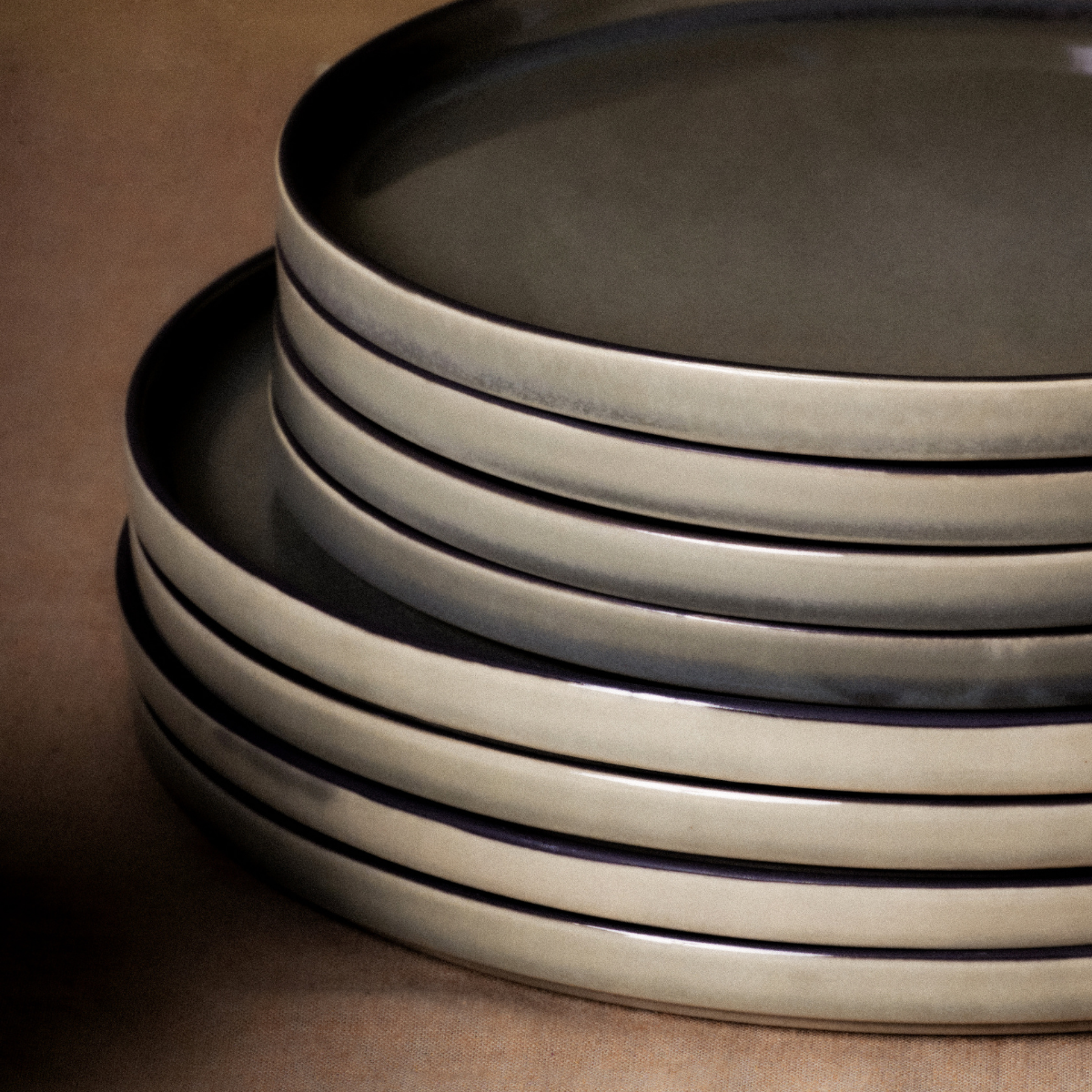Sia Arts de la table Greeny 4 assiettes plates vert 27,9 cm