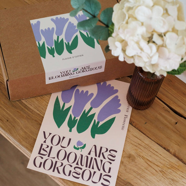 Flowrette Blooming Gorgeous coffret fleurs papier violet