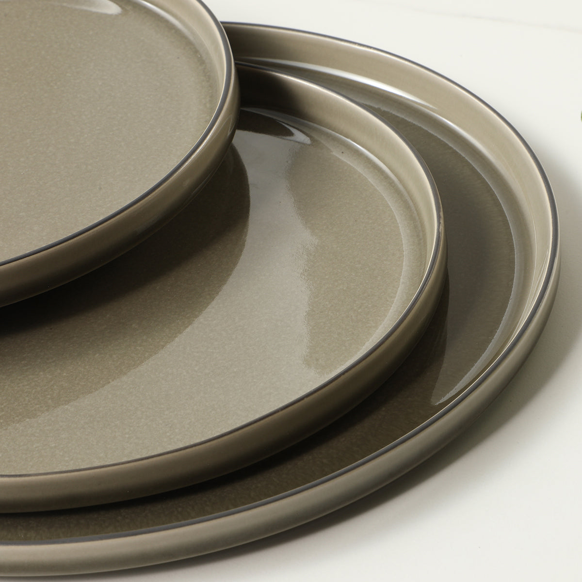 Sia Home Greeny Service 4 assiettes dessert assiette vert 22,2 cm