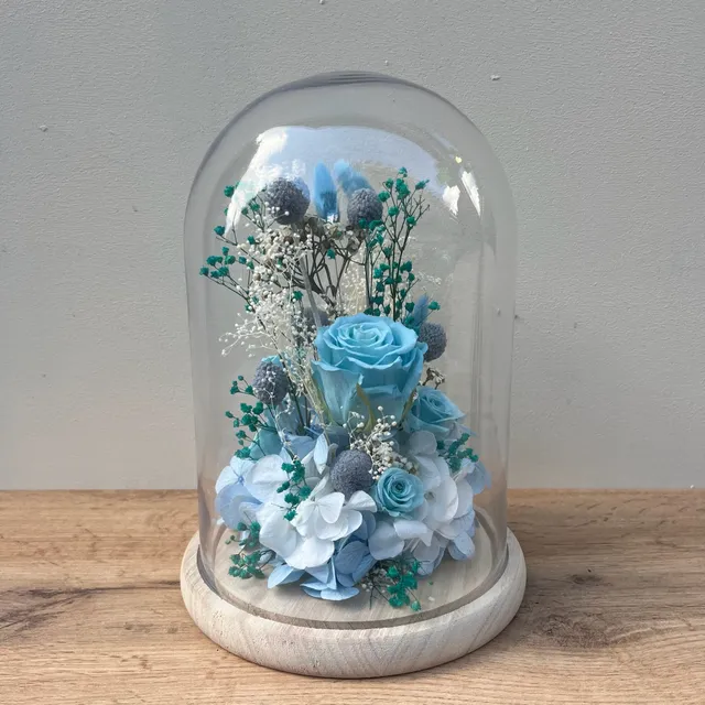 Ateliers Ouchamp Cloches Rue Bleuet cloche L 14cm fleurs bleues