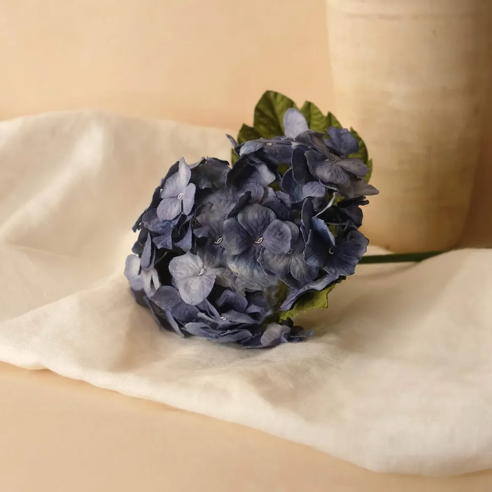 Flowrette Hortensia bleu fleur papier x1 tige durable