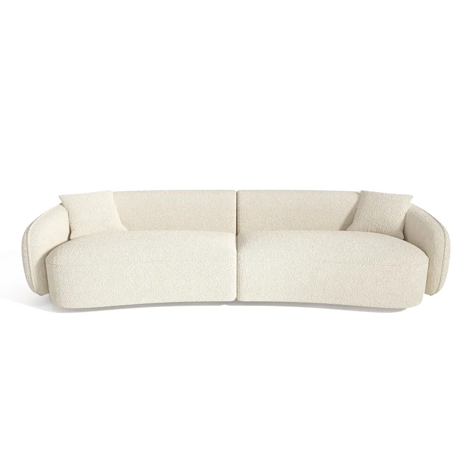 Sia Home Céline canapé 4 places crème arrondi
