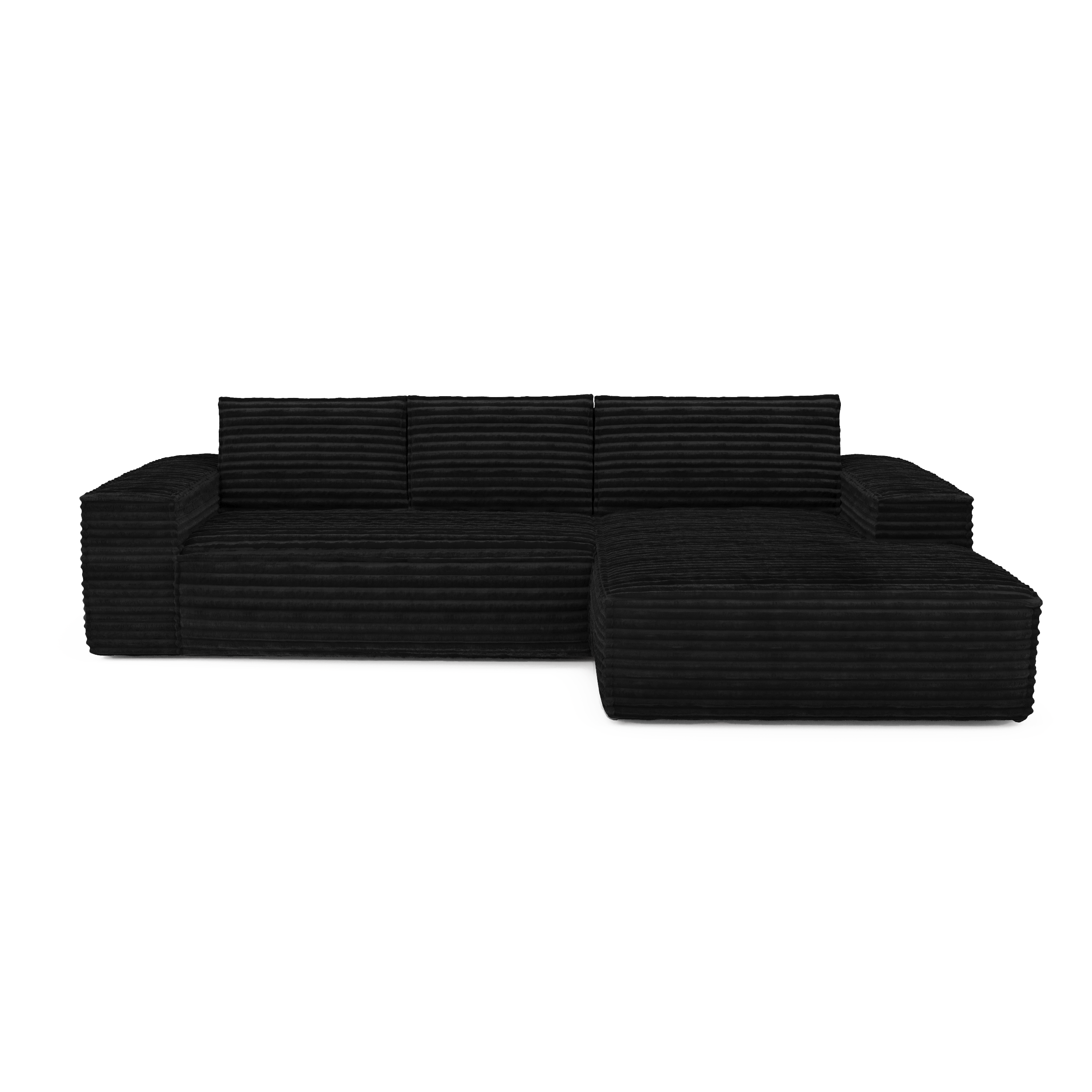 Sia Home Joan canapé convertible angle droit noir matelas mémoire