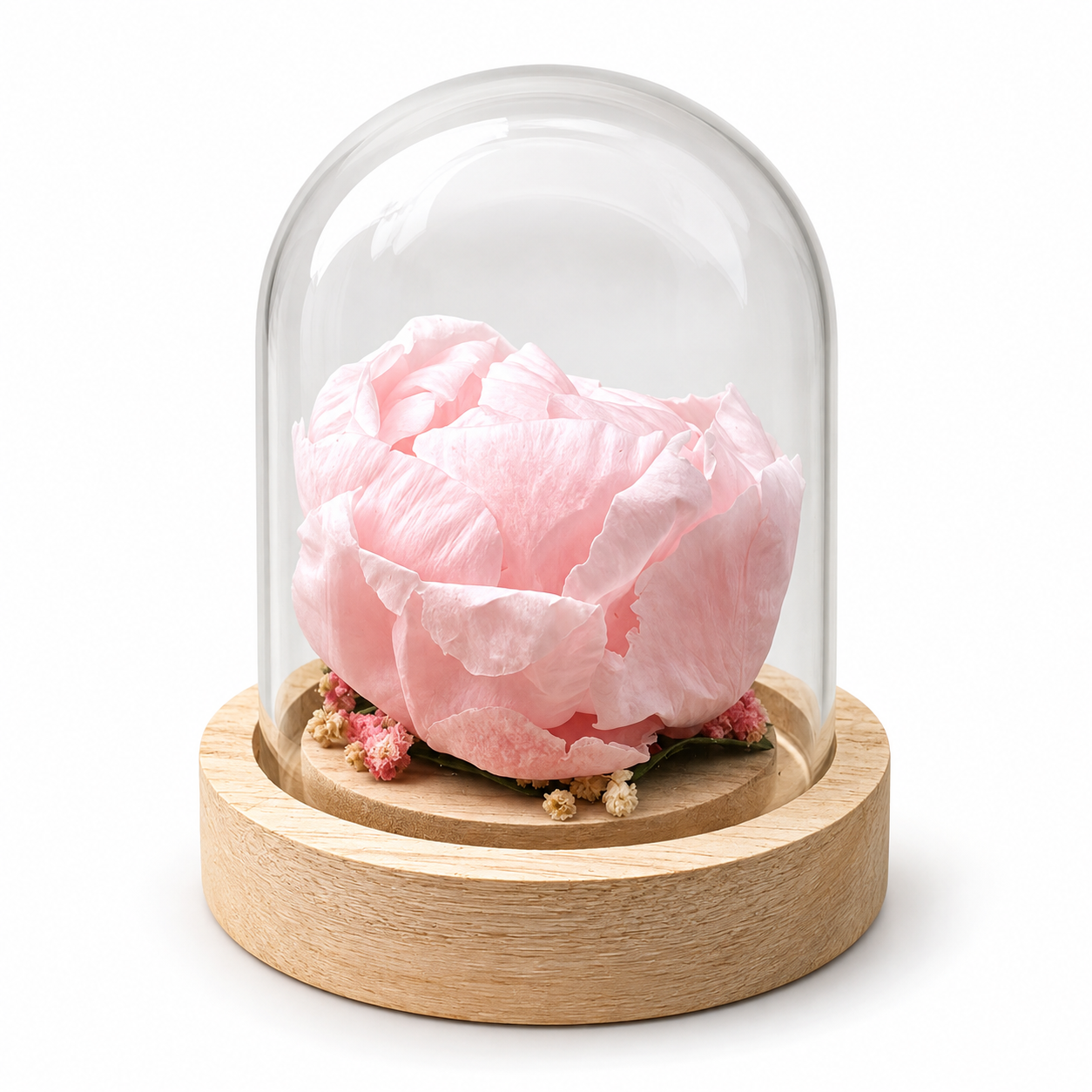Ateliers Ouchamp Cloches Pivoine cloche verre rose 10,5 cm