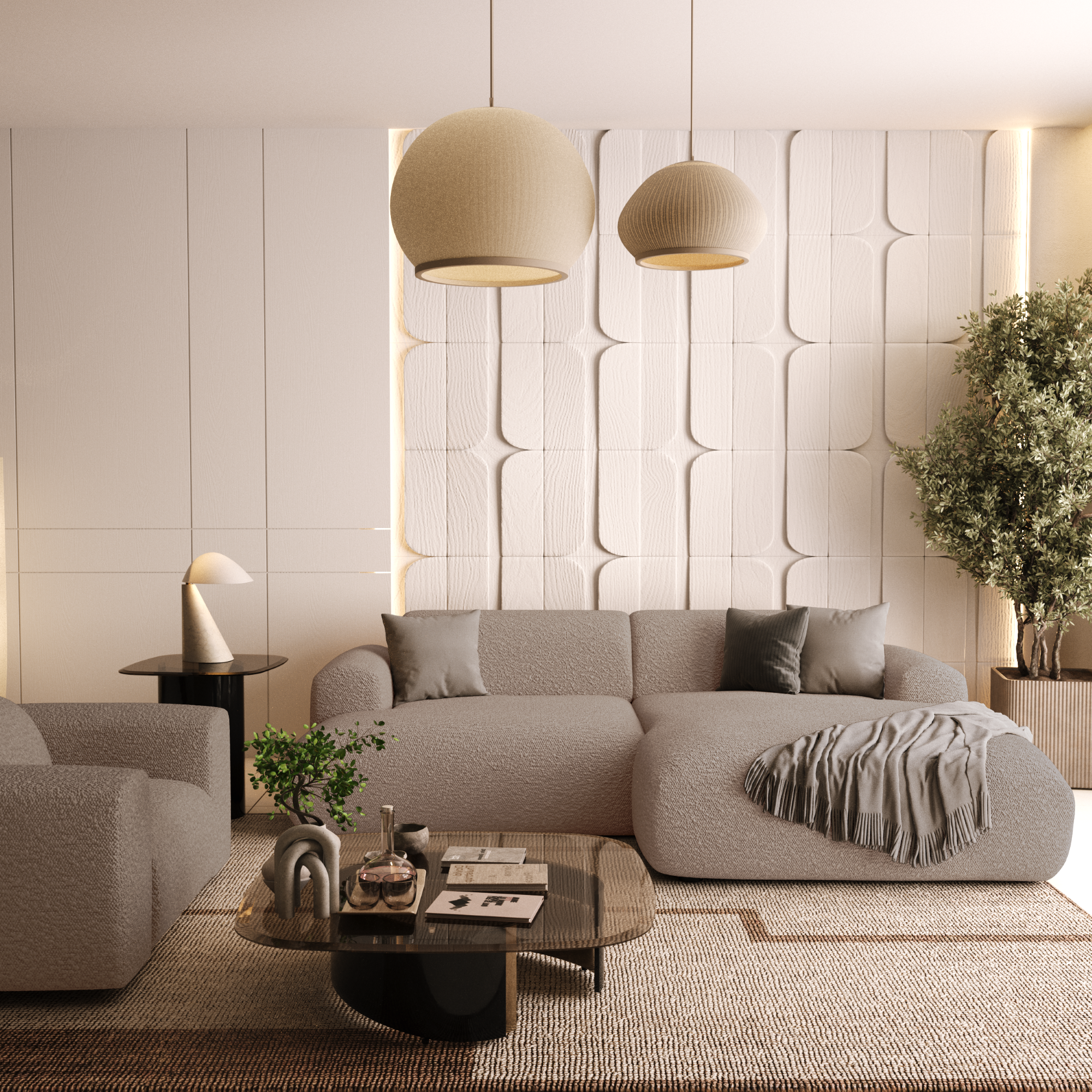 Sia Myra canapé petit angle droit gris graphite 5 places