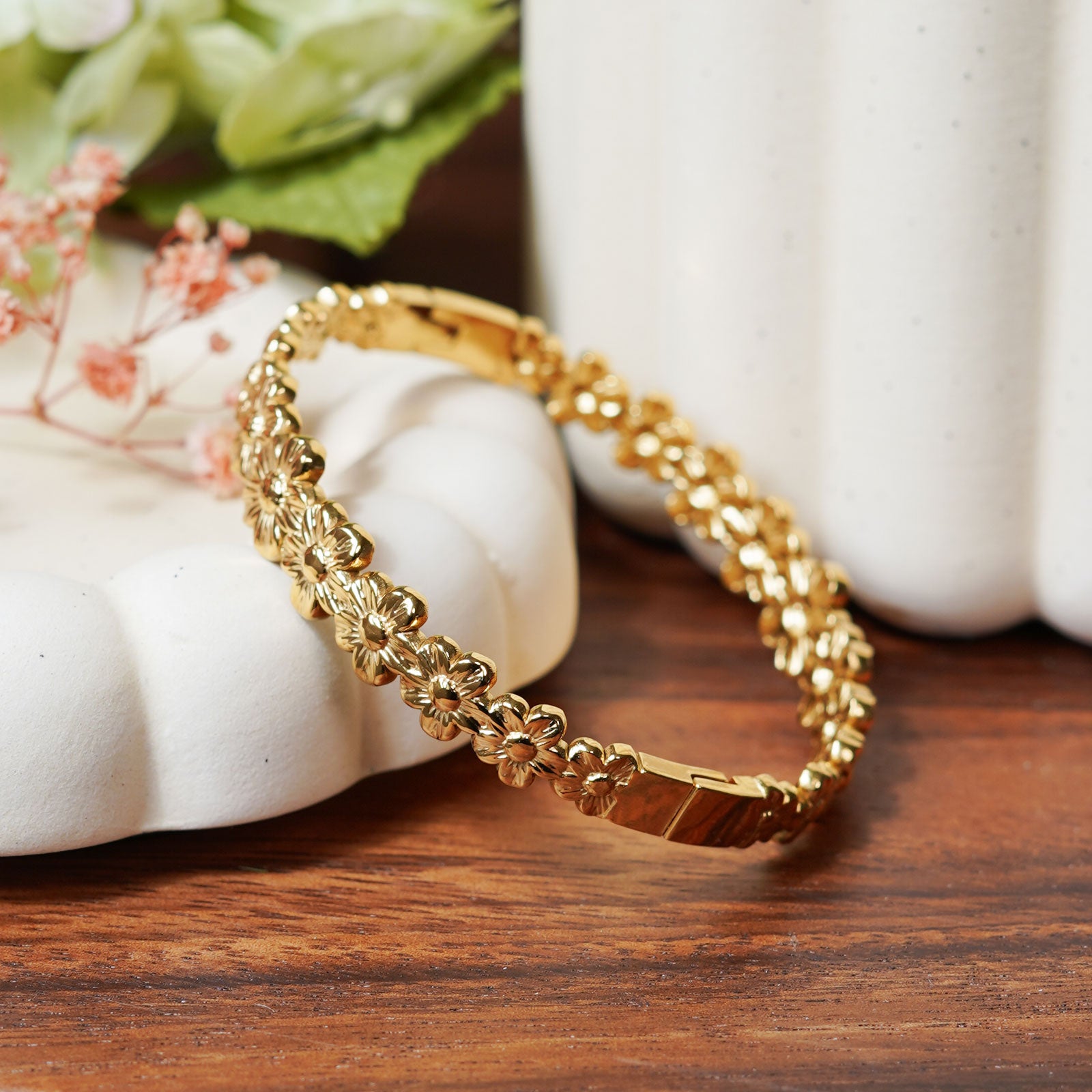 Flowrette Marguerite bracelet floral femme intemporel