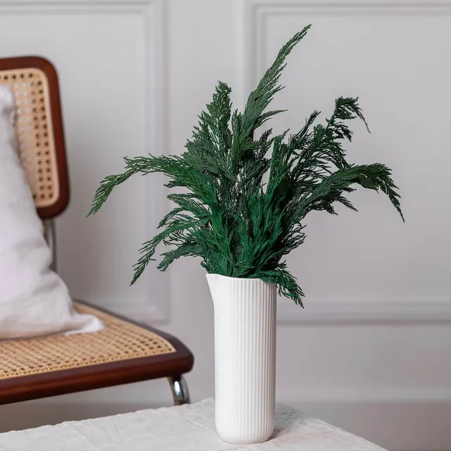Flowrette botte thuya stabilisé vert déco Noël x1