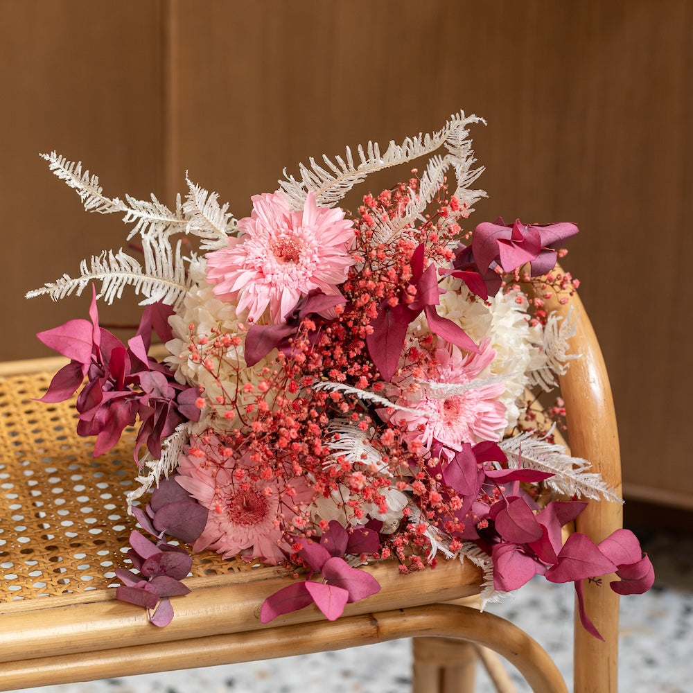 Flowrette Montmartre Bouquet Éternel Rose Gerbera Hortensia