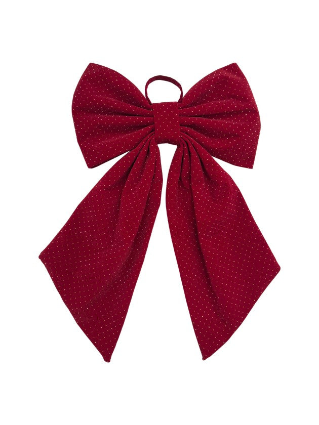 Feuillazur Rungis ruby santa nœud déco Noël 47x5x54cm