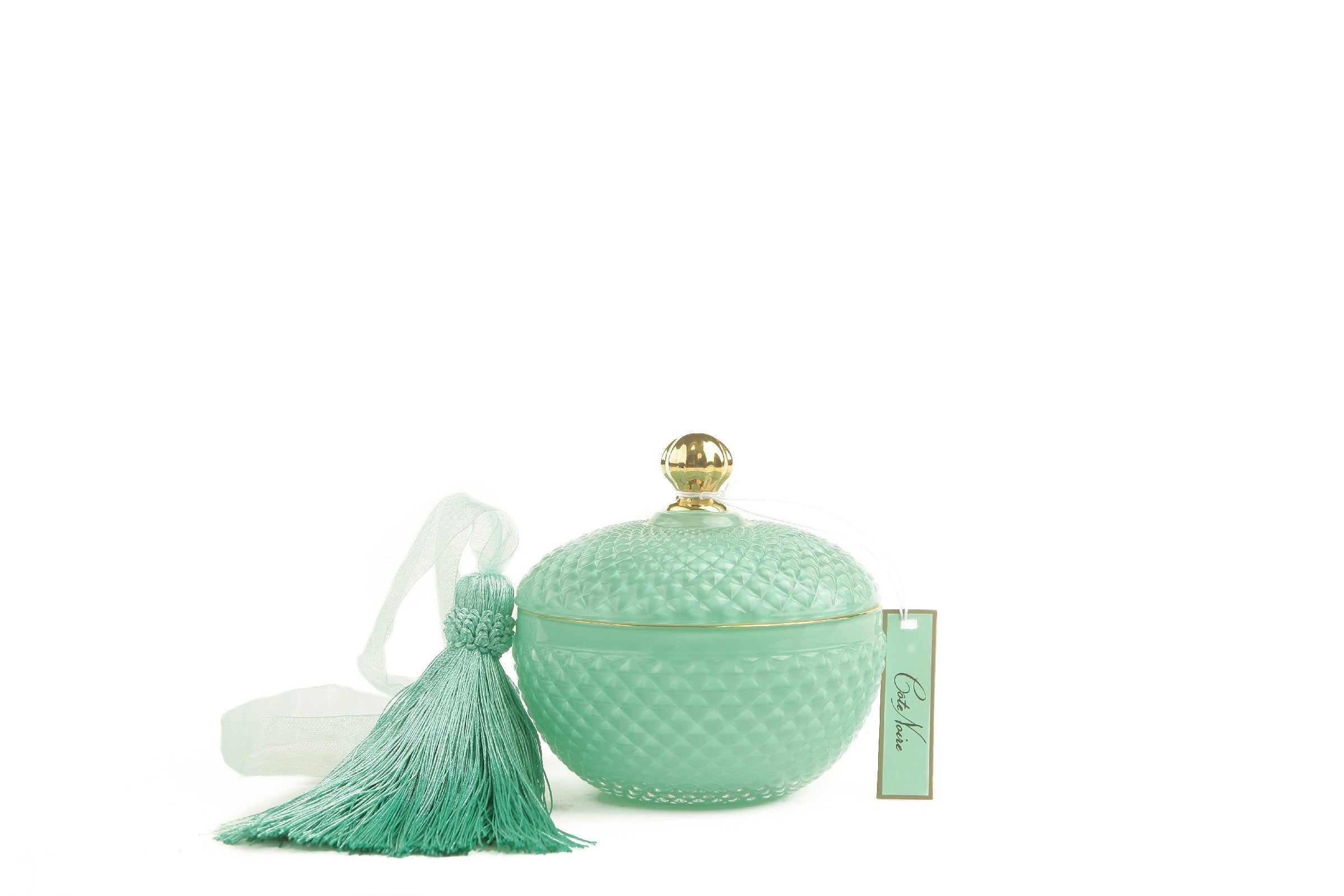 Côte Noire Art Deco bougie 300g Persian Lime bleu gold