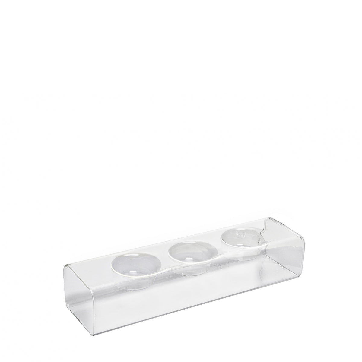 Sia Home Rumba porte-bougie verre transparent 5 cm 3 places