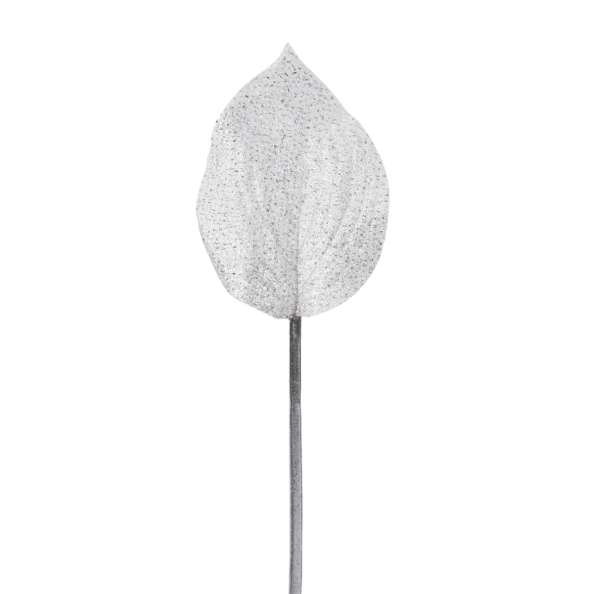 Sia Home Feuille Pailletée artificiel argenté 38 cm