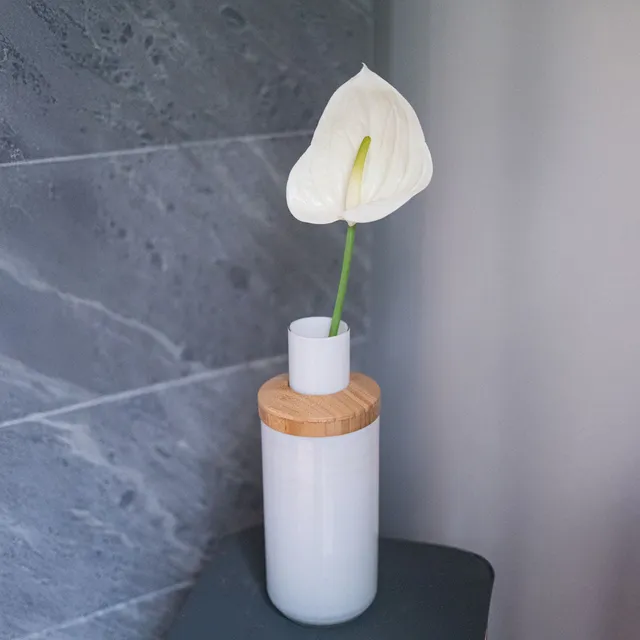 Flowrette Anthurium crème fleur artificielle tige x1 Real Touch