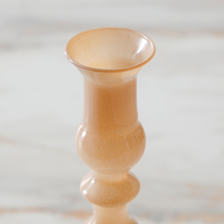 Sia Nude bougeoir beige rosé 25 cm verre glossy