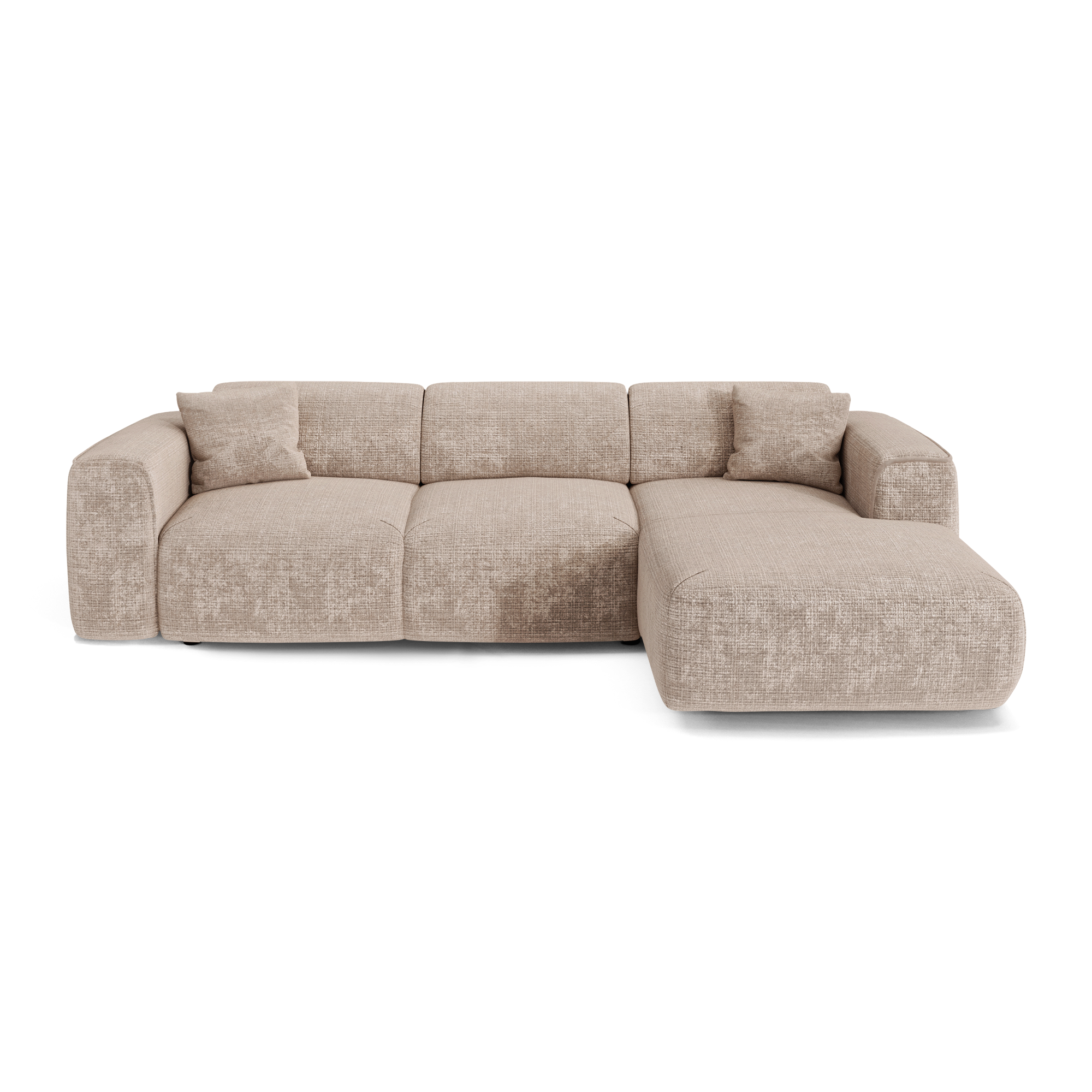 Sia Home Yuma canapé convertible angle droit crème 5 places