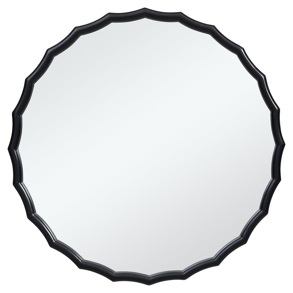 Sia Home Ondine miroir rond bois 76cm blanc