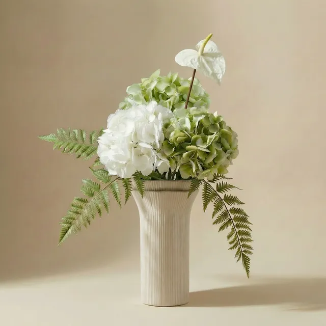 Sia Home Élora bouquet hortensias artificiel blanc 7 tiges