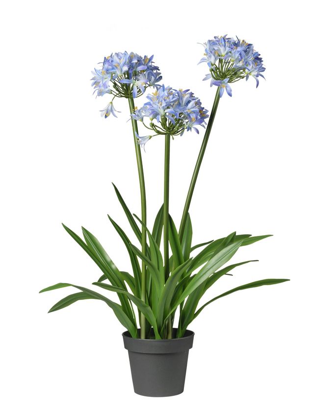 Feuillazur Rungis Fleur de lotus fleur artificielle blanc 100cm pot