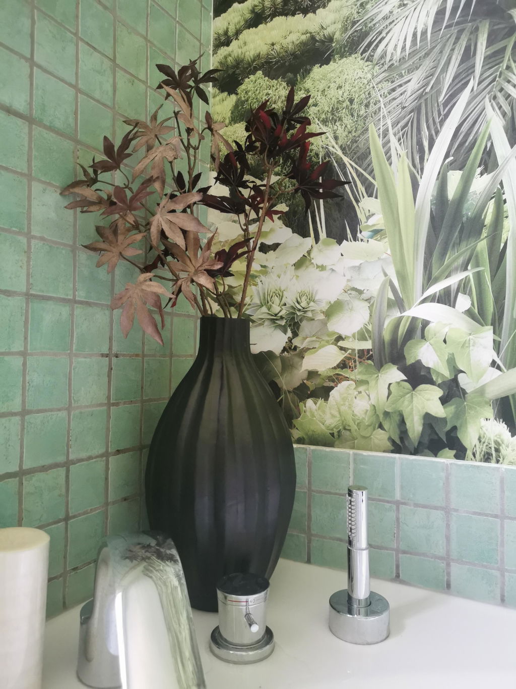 Sia Home Vase Savan vase métal noir 37 cm 21 cm