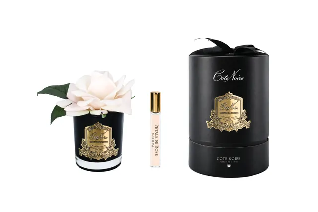 Côte Noire rose champagne vase verre noir RMRB15
