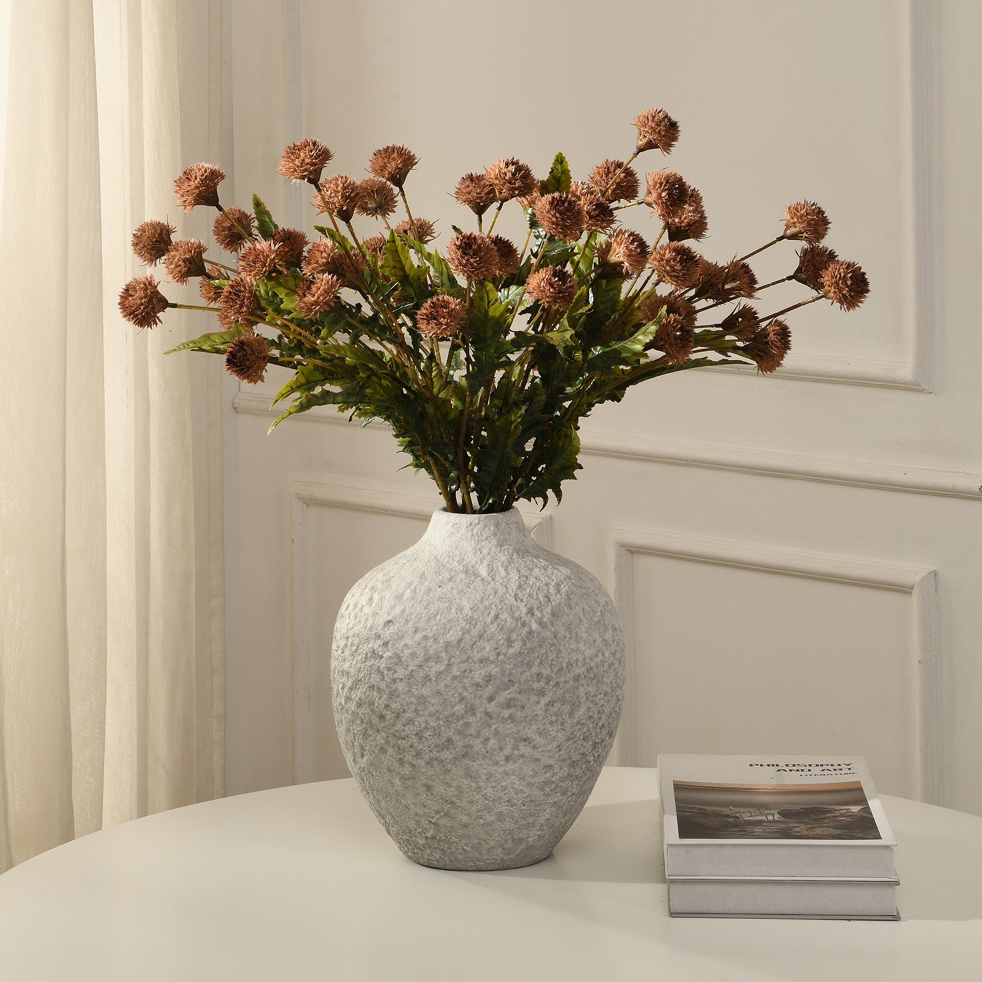 Sia Home Tiges Chrysanthème Ping Pong tige artificielle 62 cm