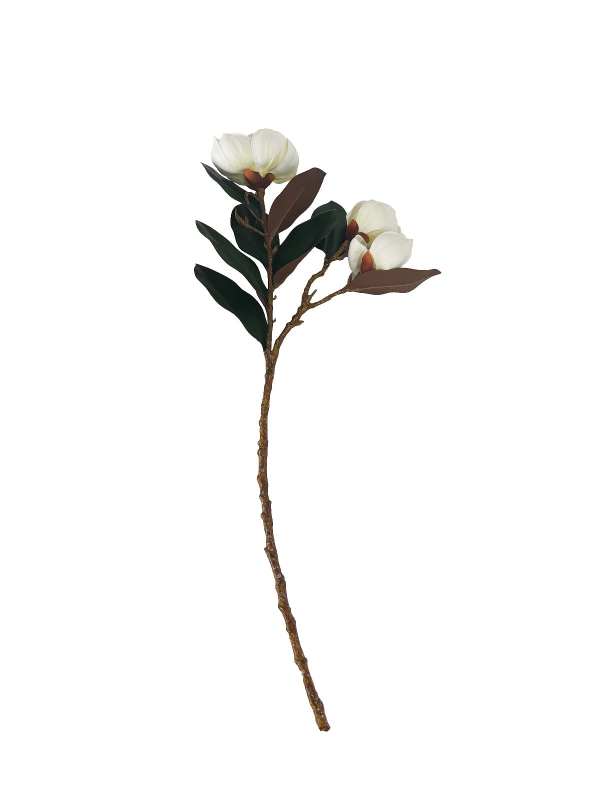 Côte Noire LOM01 tige magnolia artificiel blanc 80 cm