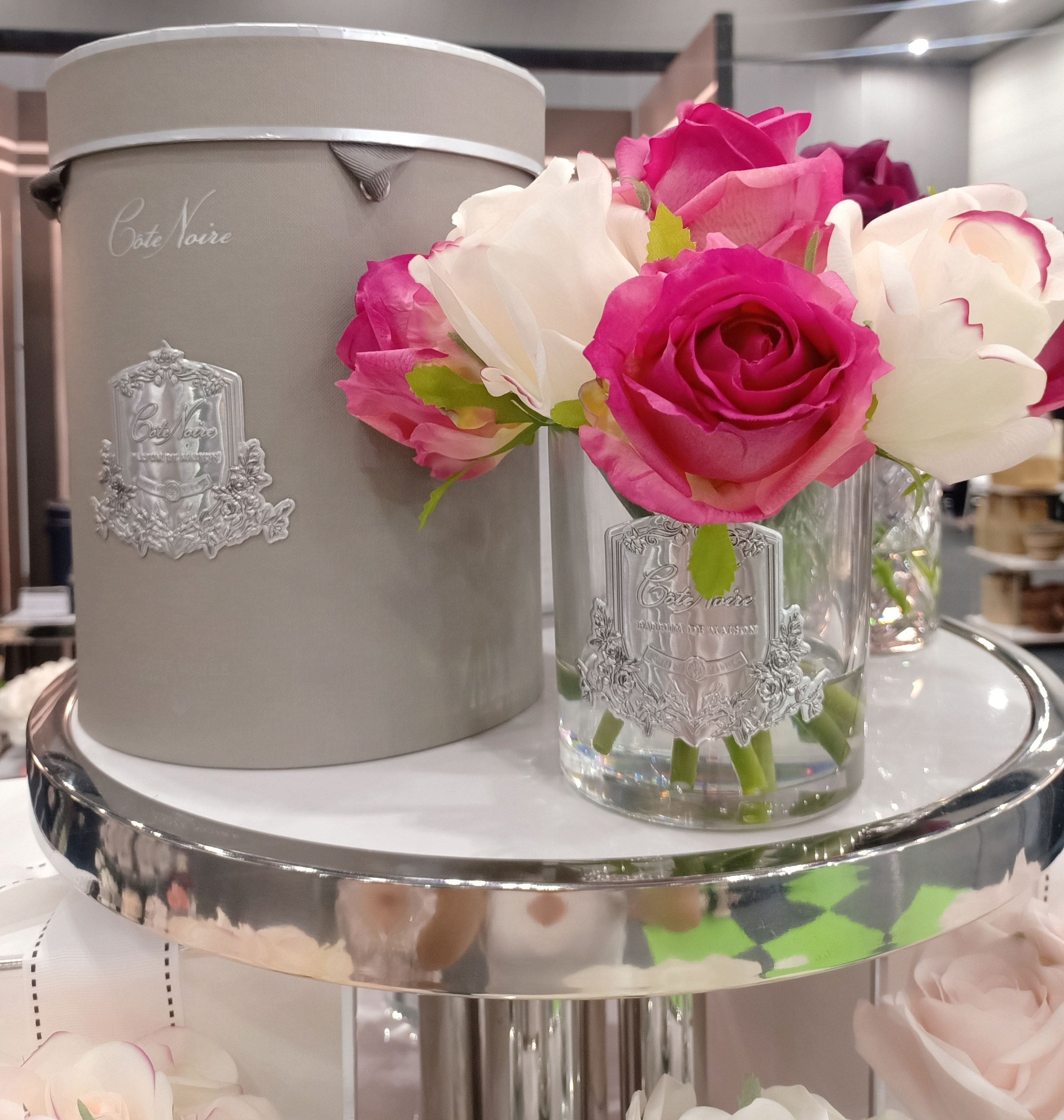 Côte Noire Premium MBS01 bouquet parfumé magenta rose verre