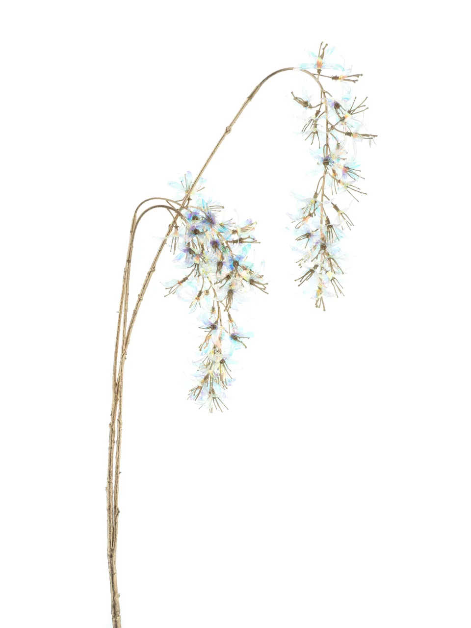 Feuillazur Rungis glycine holographique fleur artificielle crème 104cm