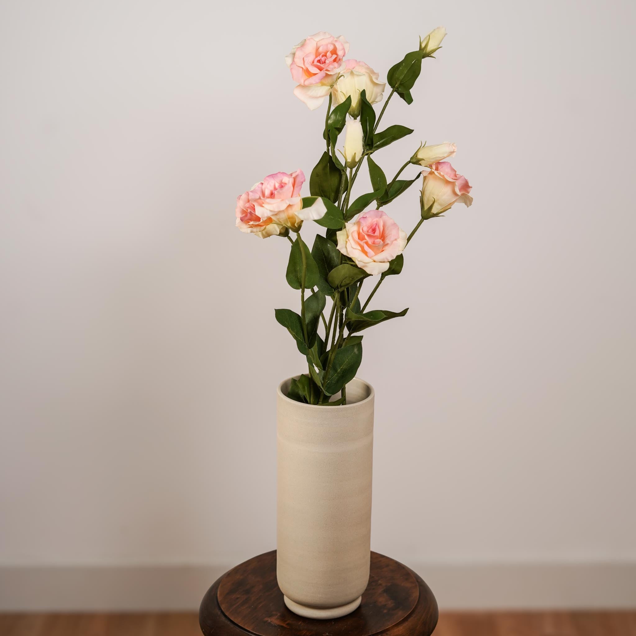 Flowrette Lisianthus artificiel rose fleur artificielle x1