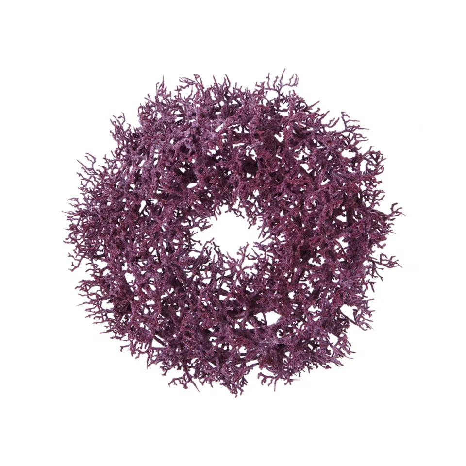Sia Home Couronne Noël branchages violets 30 cm