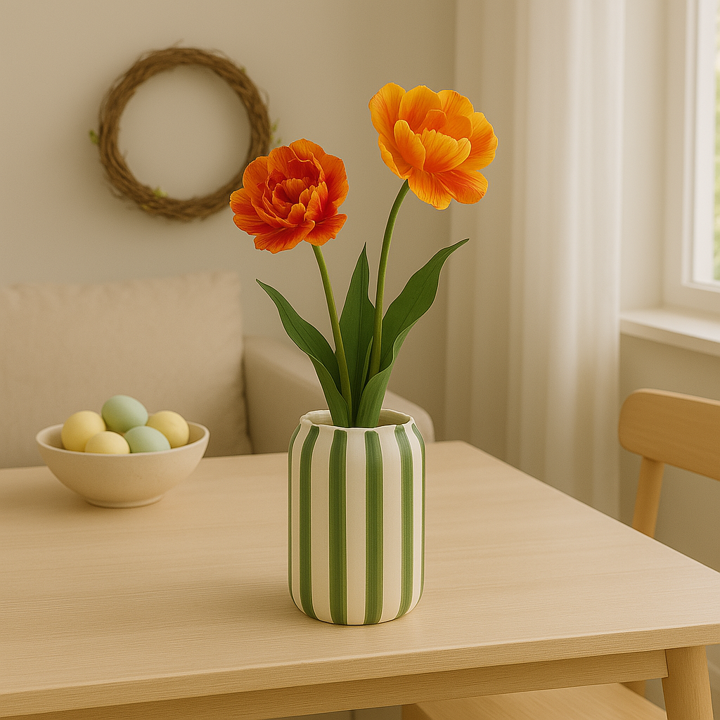 Sia Tige tulipe double artificielle rouge 70 cm