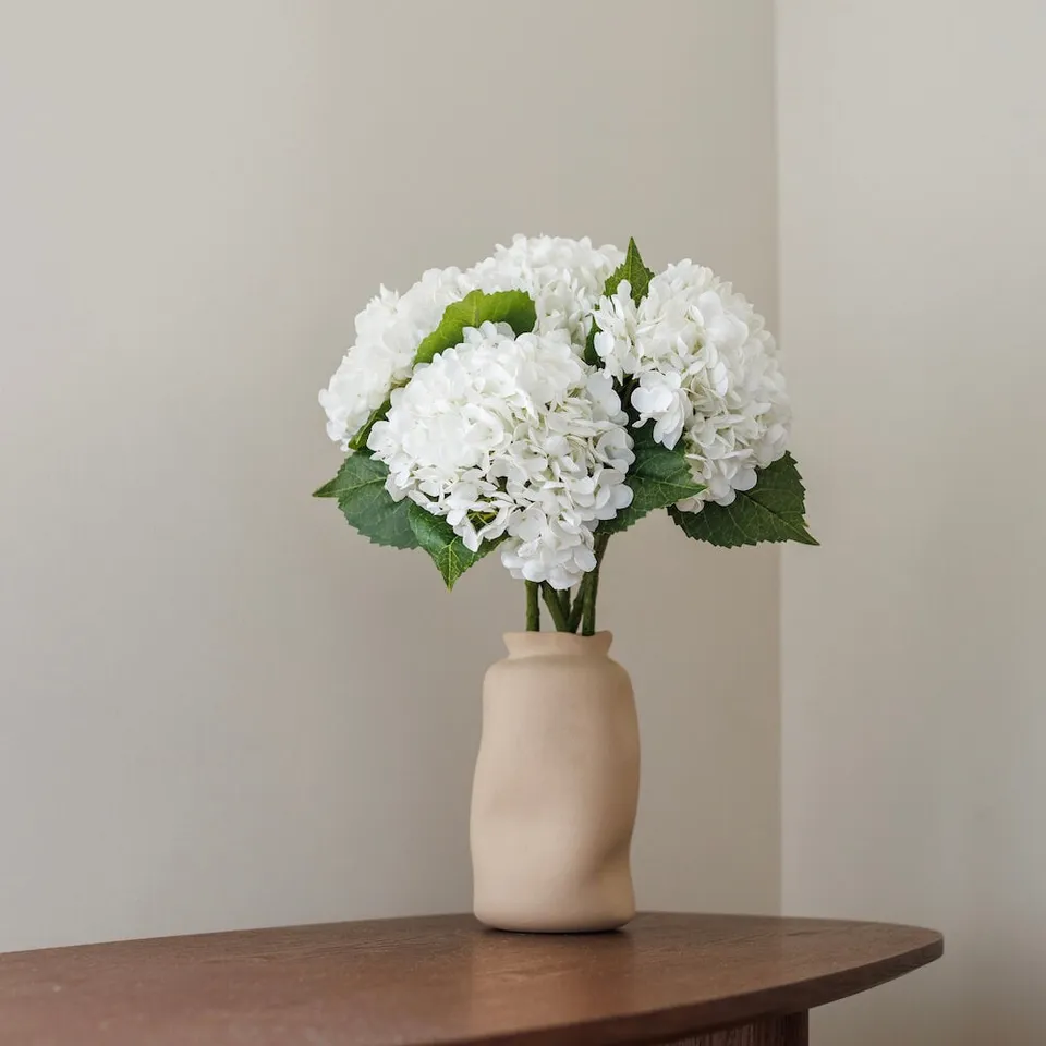 Flowrette Fleurs artificielles Hortensia blanc fleur x1
