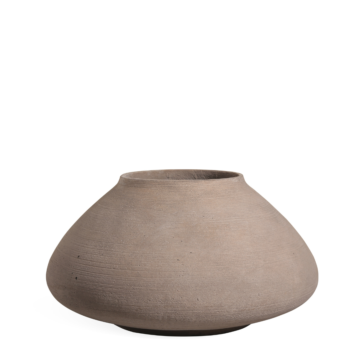 Sia Home Zen cache-pot évasé 37 cm marron foncé fibre ciment