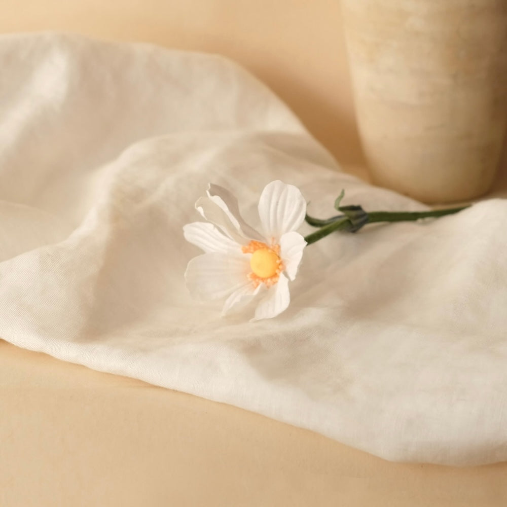 Flowrette Cosmos fleur papier blanc tige x1
