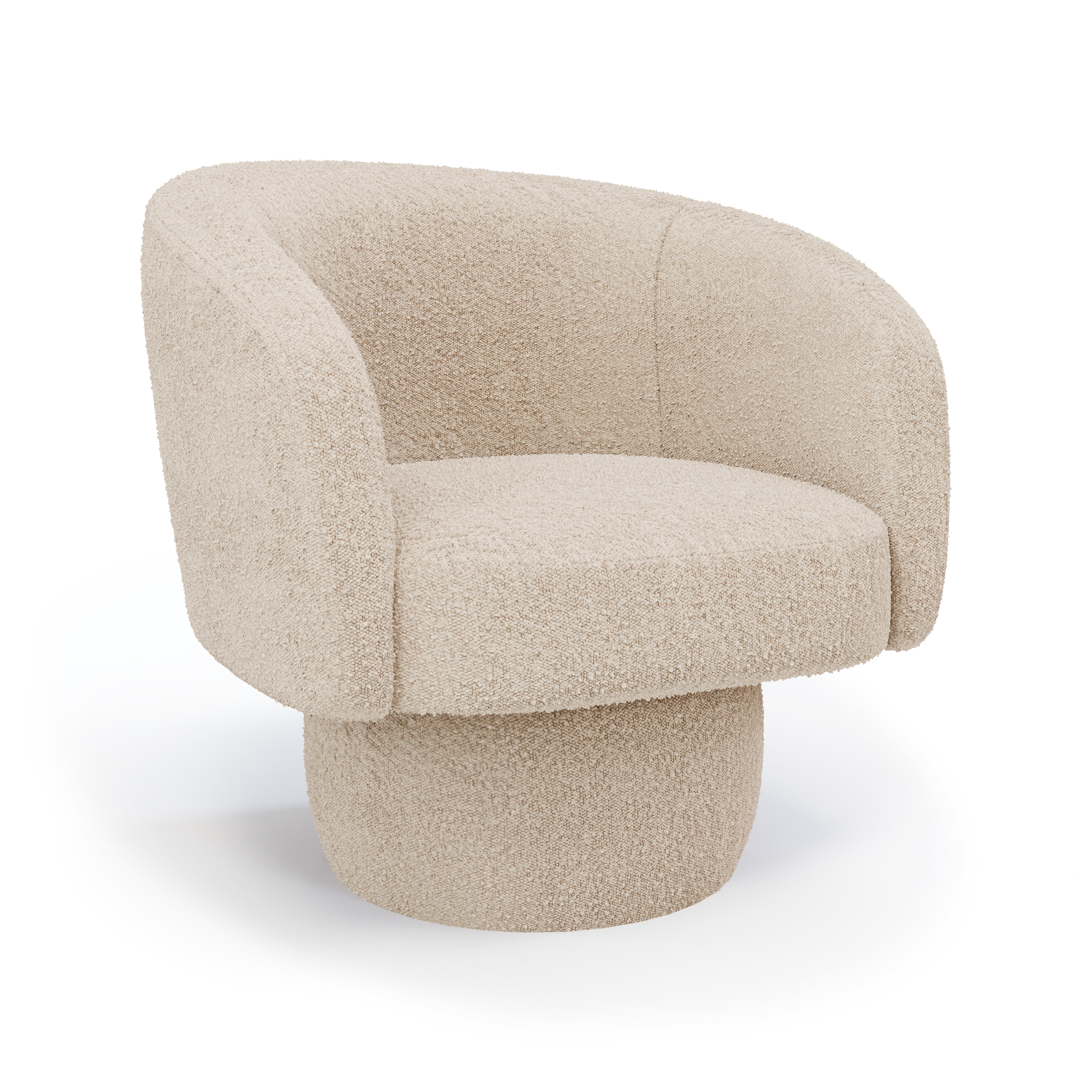 Sia Home Orson fauteuil pivotant crème 72 cm tissu