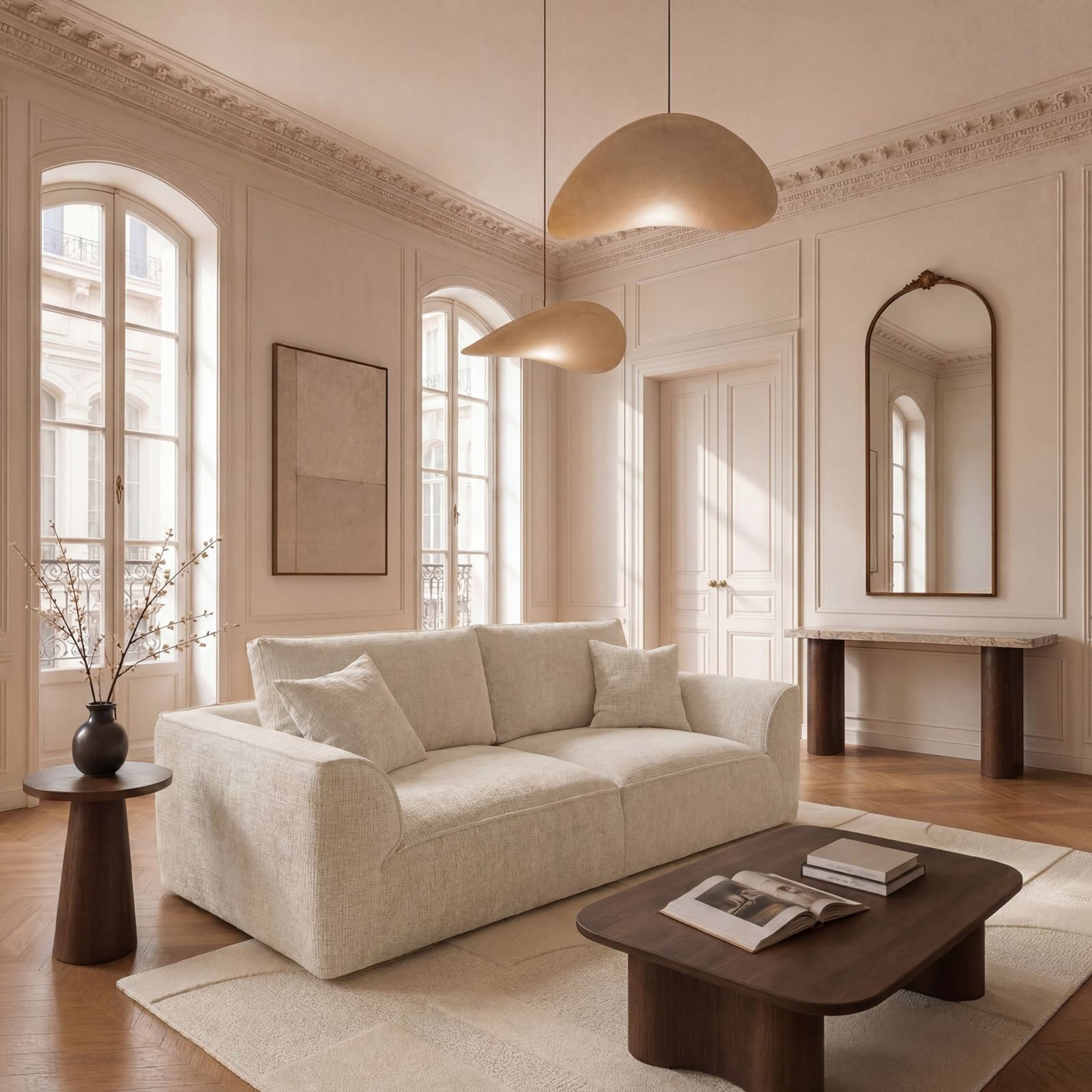 Sia Home PURE canapé 3 places crème velours