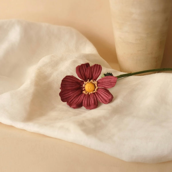 Flowrette Fleurs en papier cosmos bordeaux fleur artificielle à l'unité