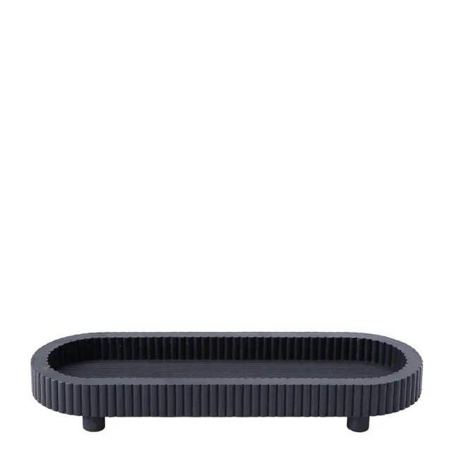 Sia Home Palma plateau décoratif ovale noir 45 cm