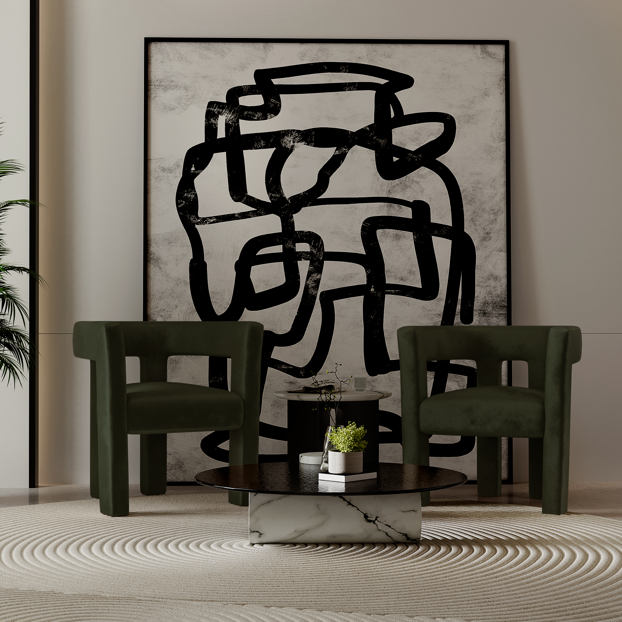 Sia Home Alya fauteuil beige assise enveloppante tissu