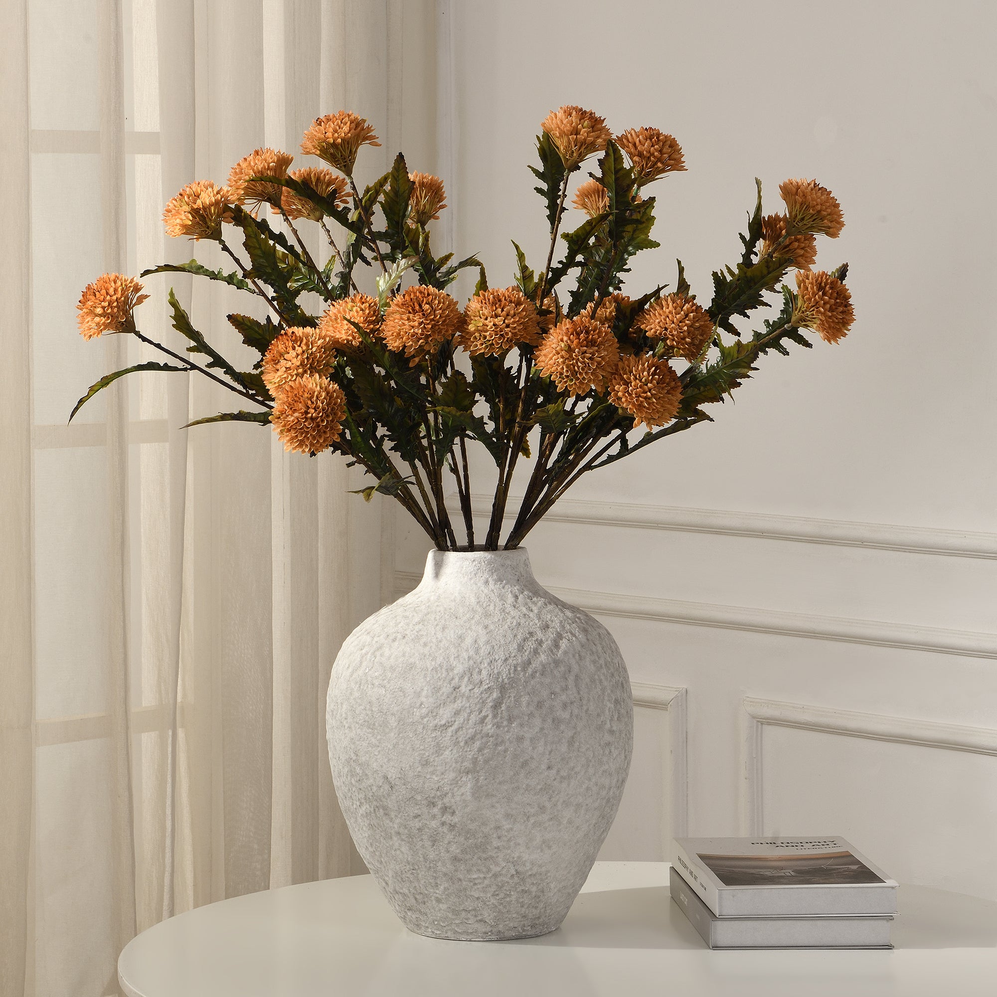 Sia Home Tige Chardon fleur artificielle orange 78 cm