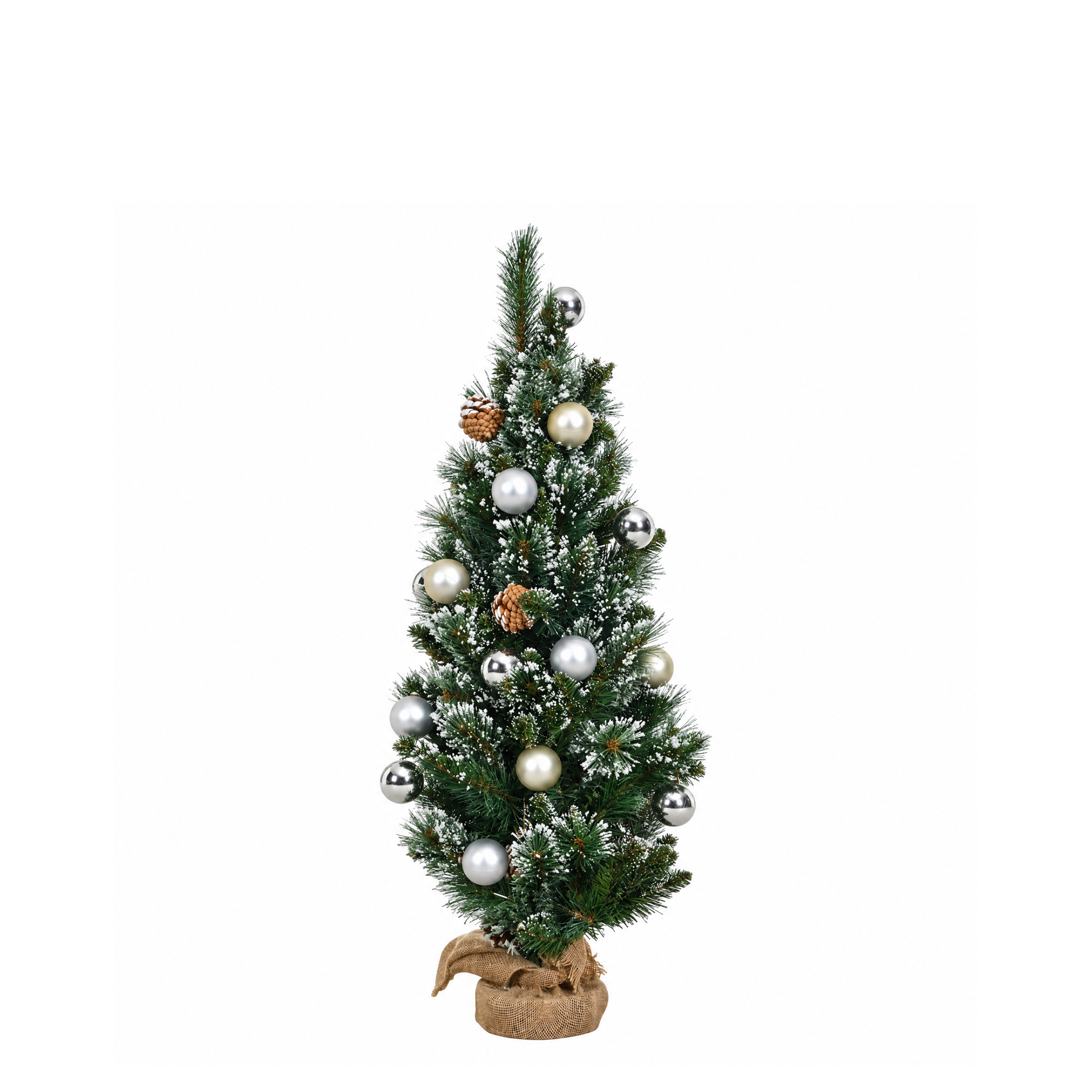 Sia Home Sapin Noël décoré 90cm sapin artificiel vert givré