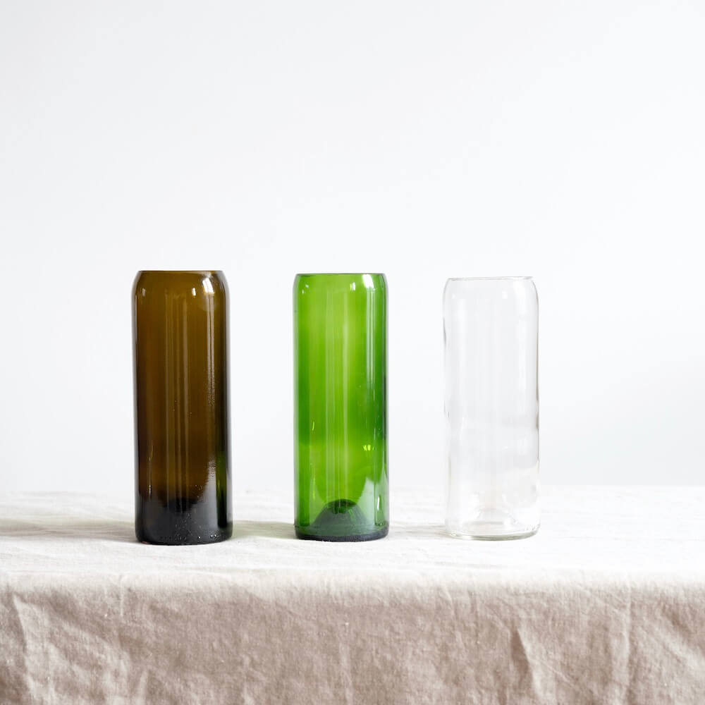 Flowrette Cabernet vase verre recyclé bouteille de vin