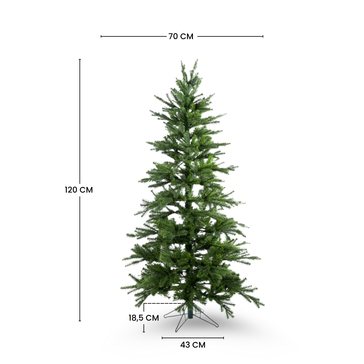 Sia Sapins et couronnes Slim 120 cm sapin vert