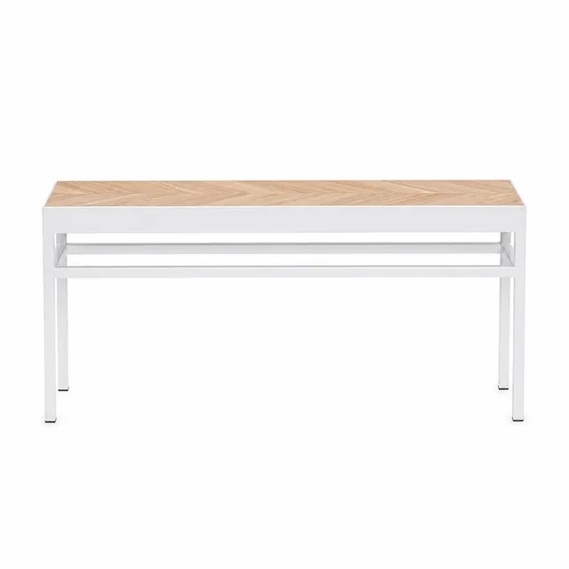 Sia Home Irene 100x25 cm banc blanc acier