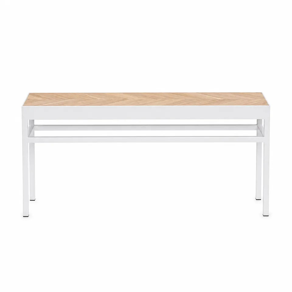 Sia Home Irene 100x25 cm banc blanc acier