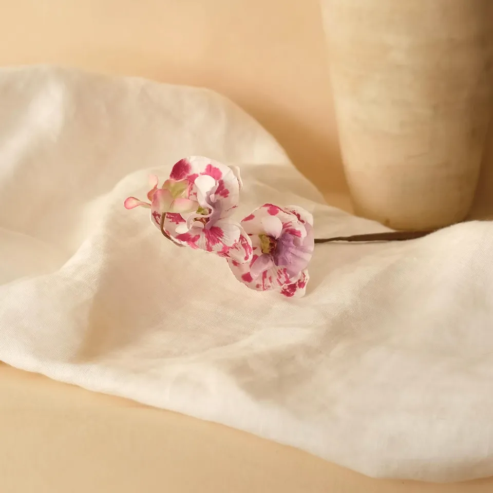 Flowrette Orchidée Sauvage fleur papier bordeaux x1