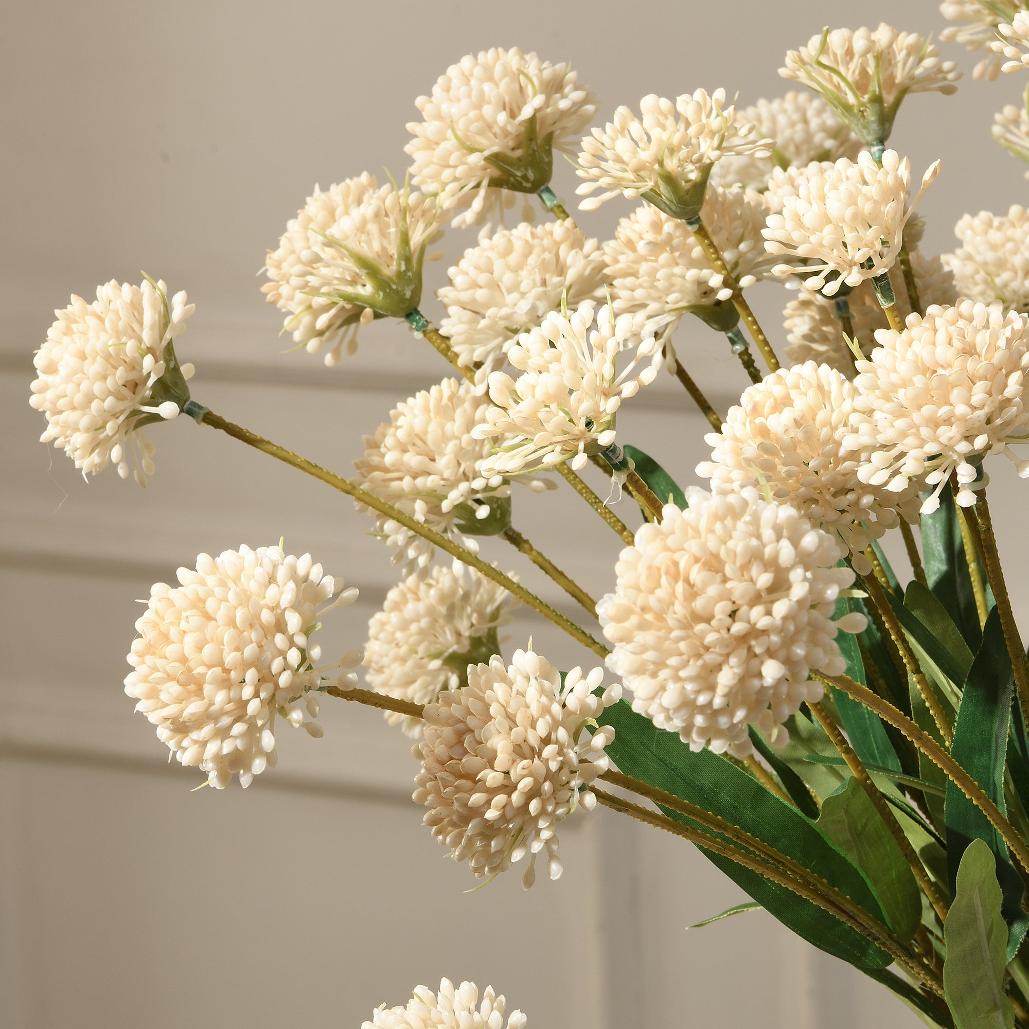 Sia Home Tige Chrysanthème Ping Pong Artificielle 60 cm Blanc
