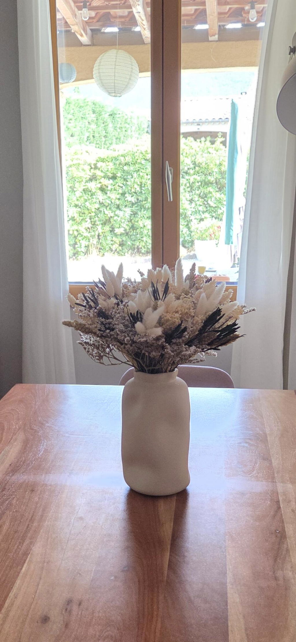 Flowrette Sable vase beige M 23 cm fait main Portugal