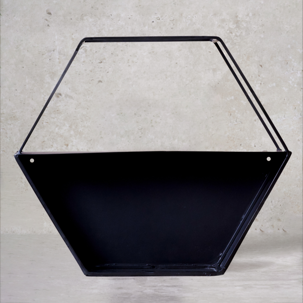 Sia Home Anja rangement mural noir métal 42 cm