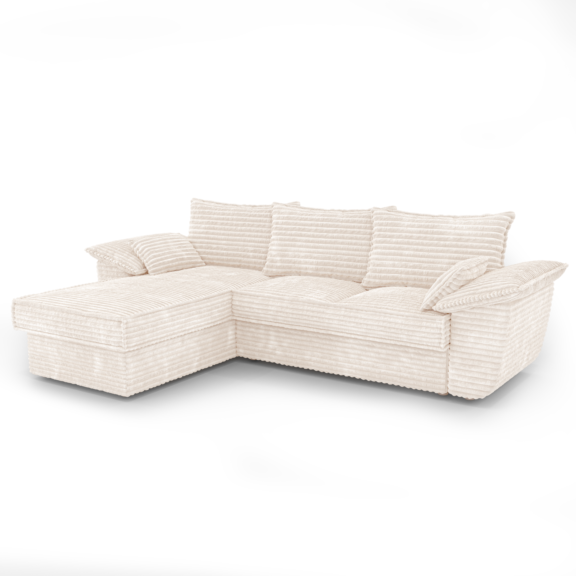 Sia Home Sasha canapé convertible angle gauche crème